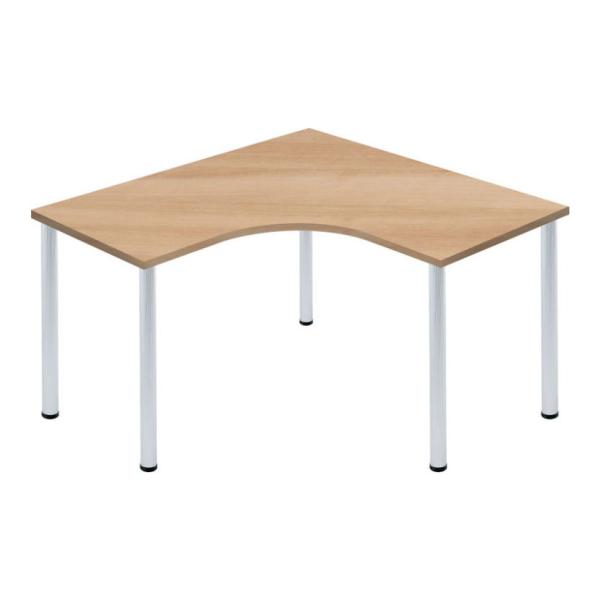 Garage(ガラージ) D3デスク 天板Lタイプ 木目 アルミ脚 幅1200mm パソコンデスク ...