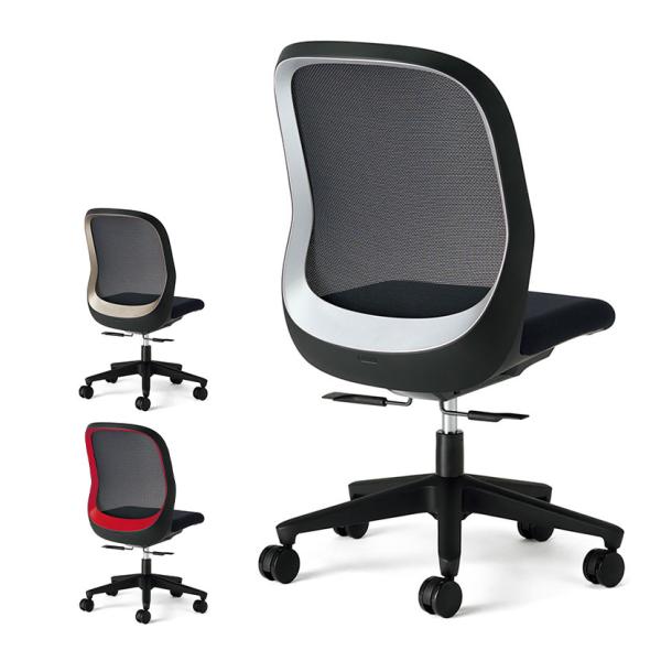 プラス Fita2(フィータ2) オフィスチェア 事務イス バイカラーフレーム 背メッシュ 樹脂脚 ...