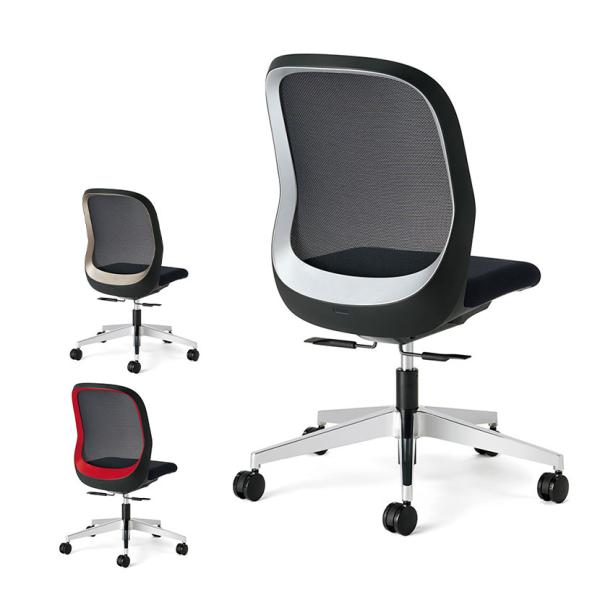 プラス Fita2(フィータ2) オフィスチェア 事務イス バイカラーフレーム 背メッシュ アルミ脚...