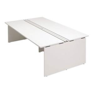 Garage(ガラージ)/SNデスク フリーアドレスデスク ホワイト 幅2400×奥行1400×高さ...