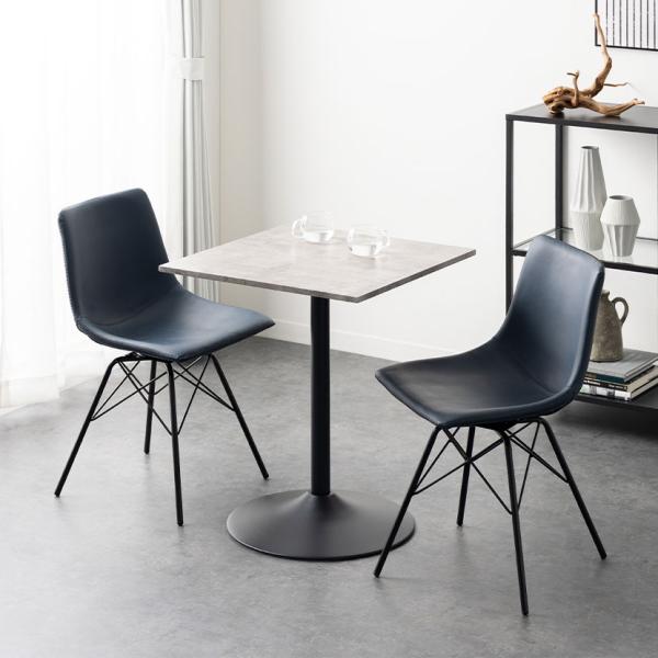 2人用 ダイニングテーブルセット 3点(幅600mm 食卓テーブル×1・食卓椅子×2) カフェセット...