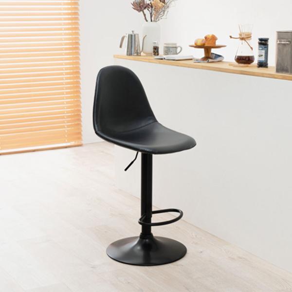 バーチェア 昇降式 回転 フットレスト付き 背丸タイプ ハイチェア ハイスツール カウンターチェア ...