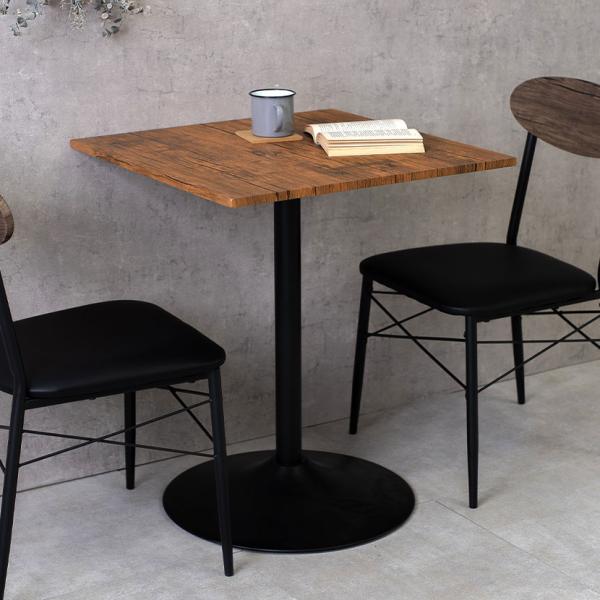 カフェテーブル 木製 正方形 ダイニングテーブル 2人用 コンパクト 1人暮らし おしゃれ 木目調 ...