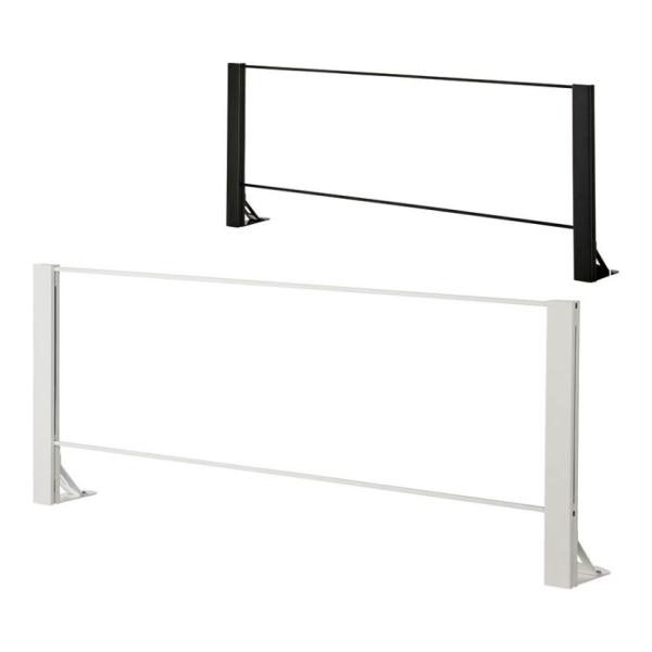 ブラック次回入荷未定 本体 飛沫防止パネル アクリルパネル 片面柱 透明 幅1500×高さ600mm...