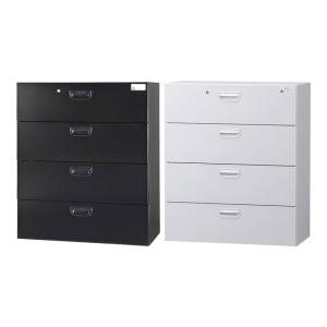良品　ラテラルキャビネット書庫上下セット 楽天市場】書庫 上下セット 鍵付き A4 幅900×奥行450×高さ1860mm