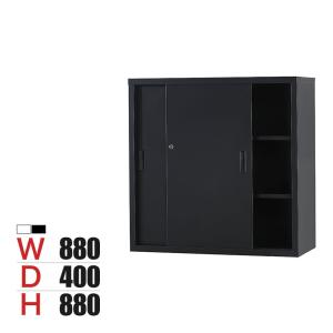 生興 書庫 鍵付き A4 幅880×奥行515×高さ880mm ガラス引戸書庫