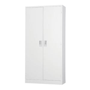 スチール書庫 両開き書庫 鍵付き ホワイトグレー 幅880×奥行380×高さ1790mm