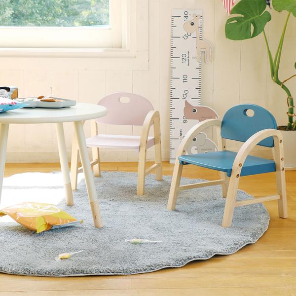 Kids (キッズ) アームチェア ラバーウッド材 高さ調節 キッズチェア 幅310×奥行300×高...