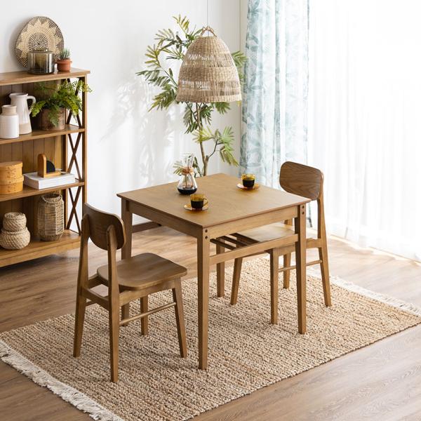 2人用 ダイニングセット 3点 テーブル＋チェア2脚 食卓セット ダイニングテーブル 木製 ダイニン...