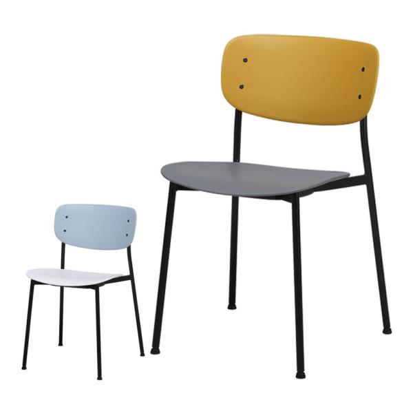 市場 エイヴン スタッキングチェア05 スチール脚 ミーティングチェア ダイニングチェア 固定脚 幅...