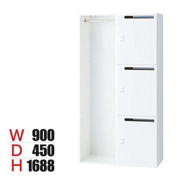 イナバ iprea イプリア 投函口付 ダイヤル錠 3人用＋ワードローブ Mサイズ パーソナルロッカ...