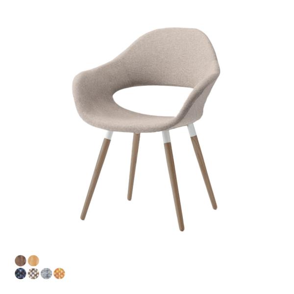 ITOKI(イトーキ) ノキチェア ミーティングチェア 多目的チェア 木脚 クロス張り noki