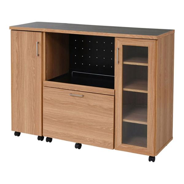 Keittio 北欧キッチンシリーズ キッチンカウンター キッチンボード 食器収納付き サイトキャビ...