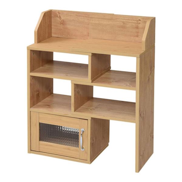 カウンター下収納 スライドラック 幅405〜650×奥行315×高さ800mm 木製収納 Lycka...