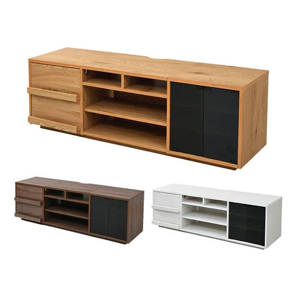 テレビラック テレビ台 リビングボード ハイタイプ 引き出し×ガラス扉 配線収納 幅1500×奥行4...