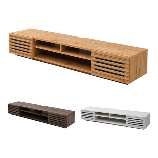 テレビラック テレビ台 リビングボード ロータイプ フラップ扉×フラップ扉 配線収納 幅1800×奥...