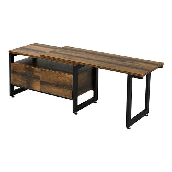 伸縮式テレビ台 テレビボード ローボード インダストリアルシリーズ 幅900〜1360×奥行350×...