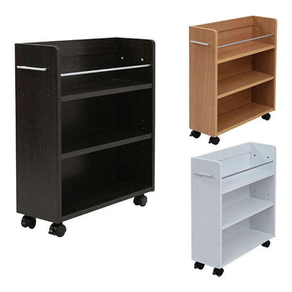 クローゼットラック 本棚 取っ手付き キャスター付き スリムラック 4個セット 収納 ラック ワゴン...