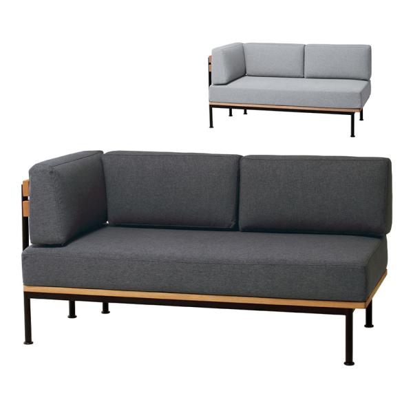 MASH Glam グラム アームソファ(右肘)手触りの良いファブリック リラックス 天然木(オーク...