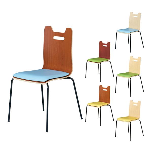 4脚セット ミーティングチェア 本体:成形合板 座面:パッド付 耐次亜塩素酸・アルコール 抗菌 防炎...