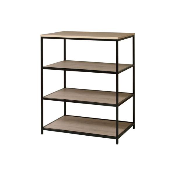 SOCIA シェルフ 収納棚 ブラックフレーム 4段 日本製 抗菌・抗ウイルス天板採用 SIAA準拠...