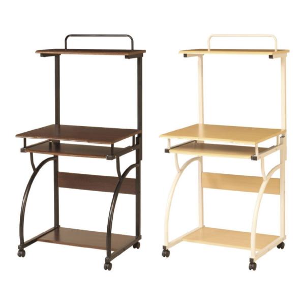 パソコンデスク ワークデスク 周辺機器設置 MDF天板 スチール脚 多目的 在宅勤務 キャスター仕様...