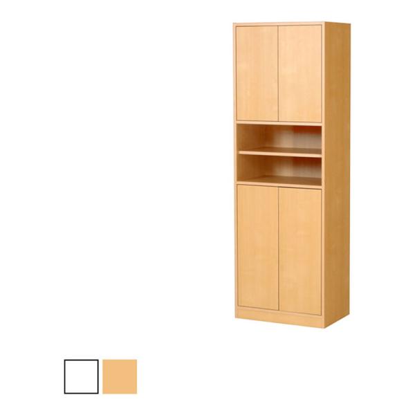 食器棚 シンプルデザイン マグネットラッチ機構扉 スリム 給湯室 幅600×奥行395×高さ1800...