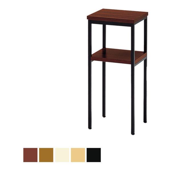 電話台 エントランス シンプル 棚付き ブラック塗装 幅300×奥行300×高さ700mm