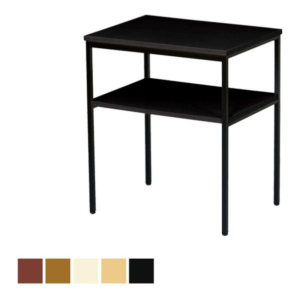 電話台 エントランス シンプル 棚付き ブラック塗装 幅600×奥行450×高さ700mm