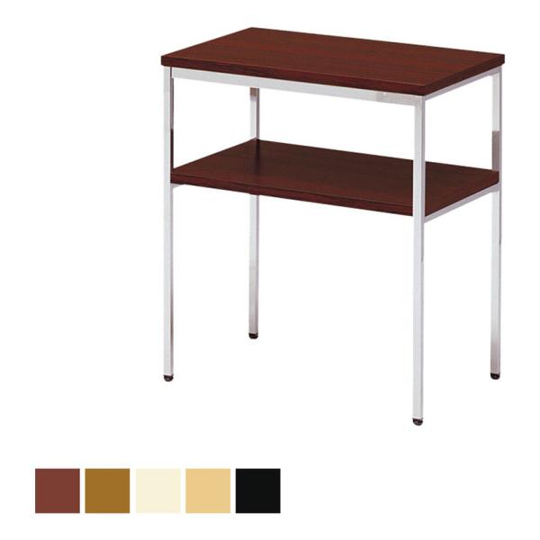 電話台 エントランス シンプル 棚付き クロームメッキ 幅600×奥行450×高さ700mm