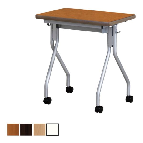抗菌加工 抗ウイルス跳ね上げ式研修用デスク 抗ウイルス・抗菌天板採用 衛生的 清潔 幅650×奥行4...