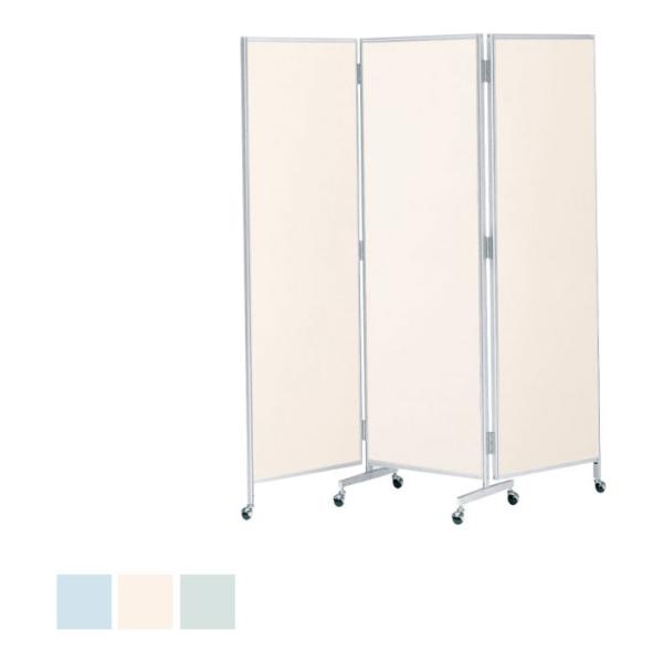 抗ウイルス三ツ折衝立 自立式 抗ウイルス壁紙 簡単設置・簡単移動 幅1800(折りたたみ時620)×...