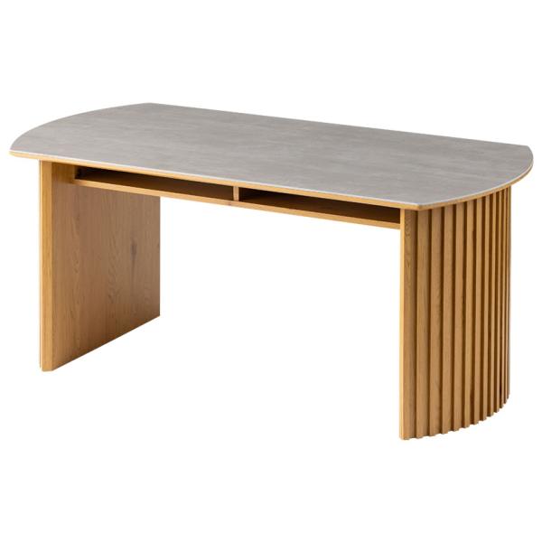 セラミック ダイニングテーブル LUGA ルーガ 4人用 木製 和モダン アーチ型脚 幅1650×奥...