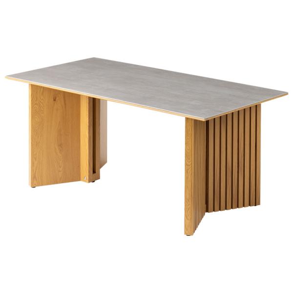 セラミック ダイニングテーブル LUGA ルーガ 4人用 木製 和モダン くの字型脚 幅1650×奥...