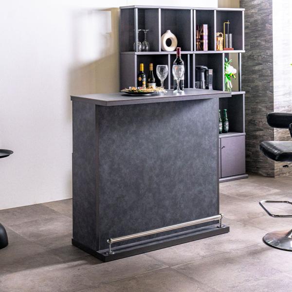 カウンターテーブル セラミック天板 収納付き 日本製 バーカウンター 対面 間仕切り ホームバー シ...