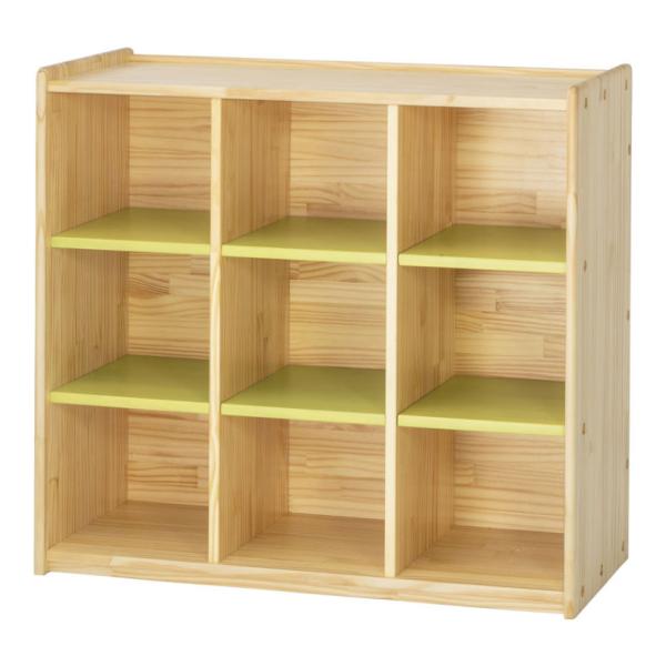 パインウッド3段ラック 緑棚 幅980×奥行450×高さ900mm コマイ(Comai)