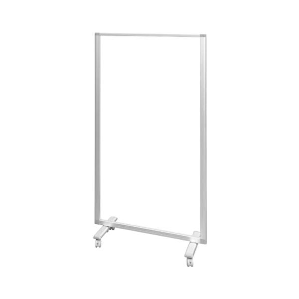 1連透明アクリルパーテーション 自立式 衝立 間仕切り キャスター付き 幅900×奥行350×高さ1...