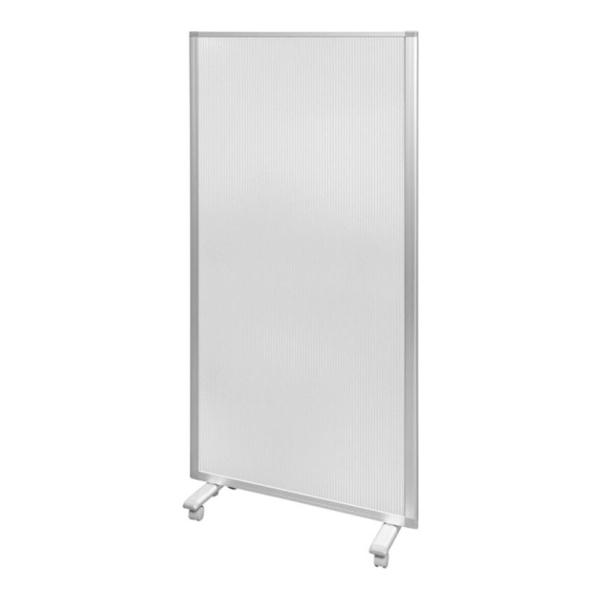 1連スクリーン ポリカ半透明 自立式 衝立 間仕切り キャスター付き 幅900×奥行350×高さ18...