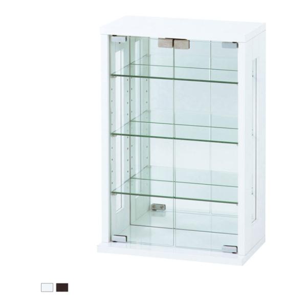 卓上コレクションケース 縦型 ディスプレイ コンパクト 収納 ガラスケース コレクションラック 裏面...