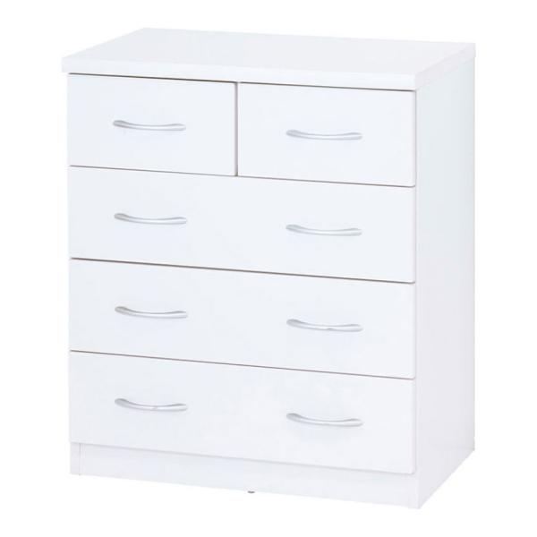 フレッシュ チェスト 引出し収納 ローボード 白 2段 ミニテレビ台 TV台 リビングボード 木製 ...