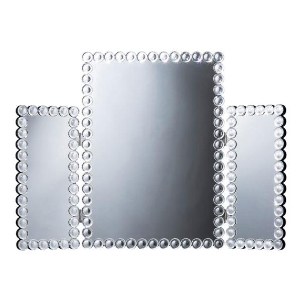 三面鏡 スタンド ドレッサー 折りたたみ 卓上 置き鏡 姿見 化粧鏡 MIRAYU 幅780×高さ5...