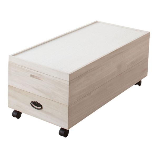 総桐衣裳ケース2段 キャスター付 収納家具 クローゼット 着物収納 幅910×奥行415×高さ365...