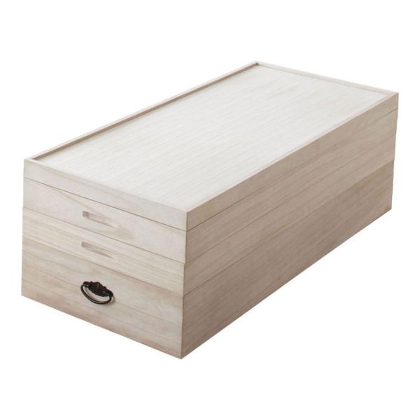 総桐衣裳ケース3段 収納家具 クローゼット 着物収納 幅910×奥行415×高さ305mm