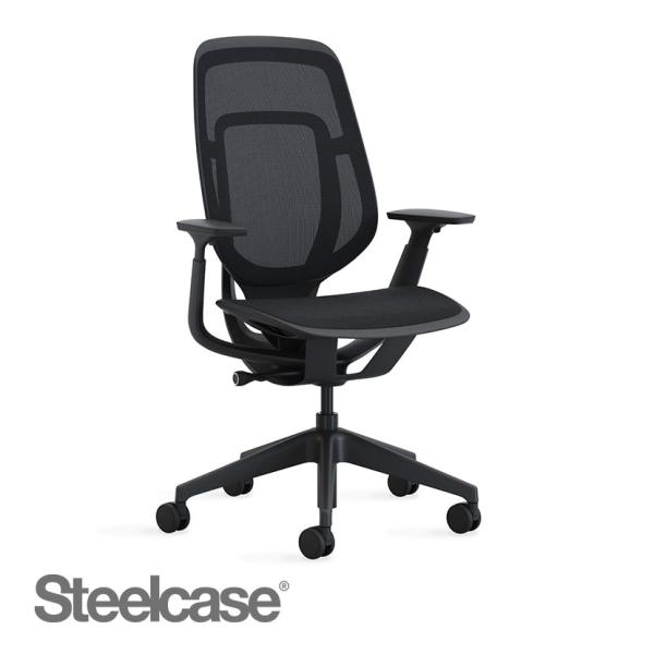 スチールケース シリーズワン Steelcase Karman オフィスチェア ブラックフレーム 肘...