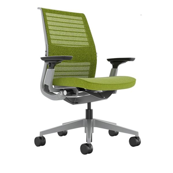 スチールケース シンク Steelcase Think オフィスチェア 座クロス張り プラチナフレー...