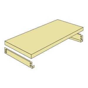 中量-500kg-追加棚板 棚受け付き/幅1200×奥行450mm/KT-KRL-SP1245