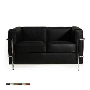 LC2 ソファ 3人掛け ル・コルビジェ リプロダクト 座面:リアルレザー