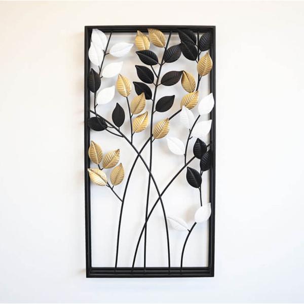 ウォールアートパネル 壁飾り ウォールデコ デザイン アイアン 葉 植物 リーフ モダン 玄関 リビ...