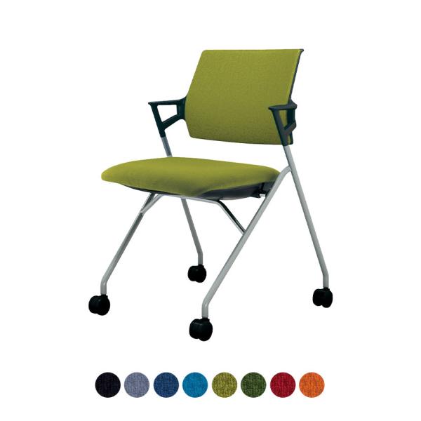 ライトオリーブ タンジェリン入荷未定 会議イス Piega ピエガ 背クッションタイプ ブラックシェ...