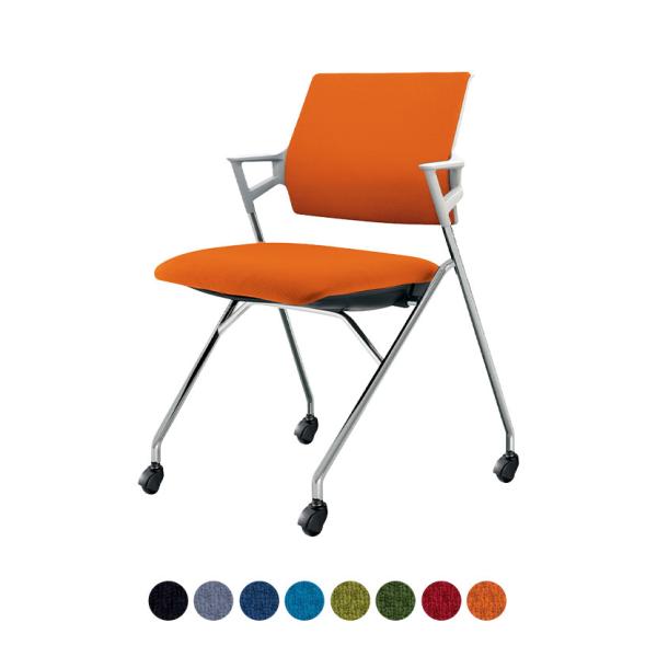 タンジェリン入荷未定 会議イス Piega ピエガ 背クッションタイプ ホワイトシェル メッキ脚 ナ...